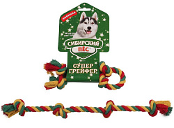 Игрушка для собак СП Грейфер цветная верёвка 4 узла D10/350мм