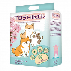 Пеленки впитывающие для животных Toshiko 60*90см 30шт с запахом сакуры