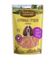 Деревенские лакомства для собак Куриные грудки сушеные для всех пород 90гр