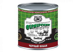 ZooRing фермерский влажный корм для собак взрослых кусочки кабан в желе 850гр