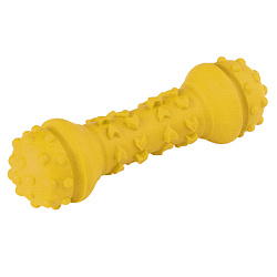 Игрушка для собак Mr.Kranch Гантель дентальная 18см желтая с ароматом сливок
