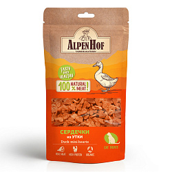 Лакомство для кошек AlpenHof сердечки из утки 50гр