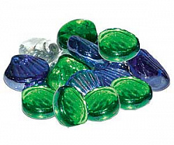 Грунт стеклянный Ракушки цветные 12шт