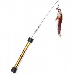 Дразнилка для кошек Верные Друзья телескопическая с бусинами "Мохнатик"