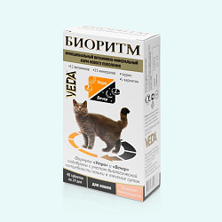 Биоритм для кошек функциональный витаминно-минеральный комплекс с морепродуктами 48тб