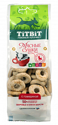 TiTBiT лакомство для собак мясные сушки с говядиной 100гр