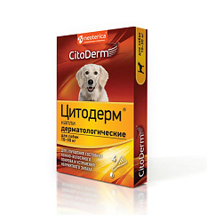 Капли на холку CitoDerm для собак 10-30кг/ 4 пипетки