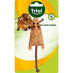 Игрушка для кошек из пробки Мышка с хвостиком 90/175мм Triol