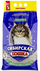 Сибирская Кошка Супер комкующийся наполнитель 5л