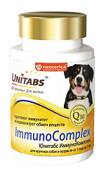Unitabs ImmunoComplex с Q10 для собак крупных пород 100тб