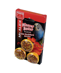 Лакомство для попугаев Mr. Alex минеральные корзинки Облепиха 3шт