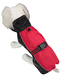 Дождевик-попона для собак "Sport" светоотражающий красный, 61см, 6XL