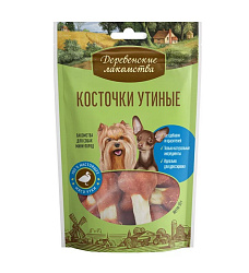 Деревенские лакомства для собак косточки утиные для мини пород 55гр