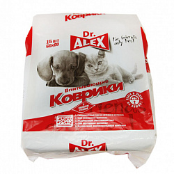 Пеленки впитывающие для животных Dr.ALEX 60*60 15шт/уп