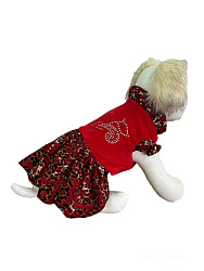 Платье для собак Бархат красный размер 16 PetFashion