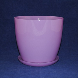 Горшок Бутон глянец  18см сиреневый