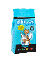KikiKat супер-белый комкующийся наполнитель "Активированный уголь" 5л