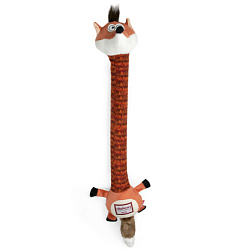 Игрушка для собак GiGwi Лиса с хрустящей шеей и пищалкой 50см 75414