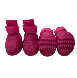 Боты для собак "Косточка" литой силикон, розовый, M