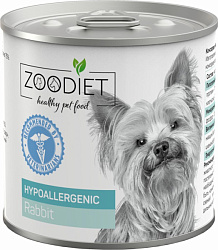 Zoodiet Hypoallergenic Rabbit влажный корм для собак взрослых склонных к аллергии с кроликом 240гр