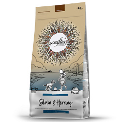 Craftia Natura корм сухой для щенков средних и крупных пород с лососем и сельдью 2кг