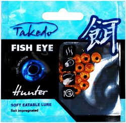 Окуневый глаз искусственная Takedo Hunter Salt 5mm цвет жёлтый аромат мотыль TKS1001-005-X001-15