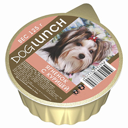 Dog Lunch влажный корм для собак крем-суфле с ягненком и курицей 125гр