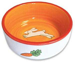 Миска керамикАрт для грызунов Кролик 140мл оранжевый