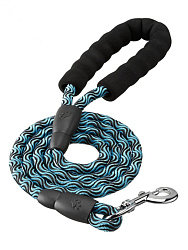 Поводок Pet-it веревочный нейлон с мягкой ручкой L 1.2*152 см синий
