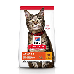Hills Science Plan Cat Adult корм сухой для кошек взрослых с курицей 1,5кг