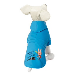 Попона-дождевик для собак водостойкий "Дождь начинается" XL, голубой, длина 40см СОЮЗМУЛЬТФИЛЬМ Triol