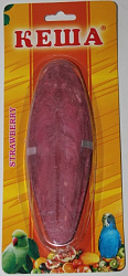 Минеральный камень для птиц Кеша панцирь каракатицы 15см клубника