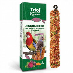 Лакомство для попугаев Triol Standart мелких/средних овощи 80гр