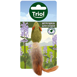 Игрушка для кошек из прессованной кошачьей мяты "Мышка с перьями" 50/110мм Triol