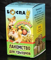 Лакомство для грызунов БОСПА ЭКО Пенёк с овощами 50гр