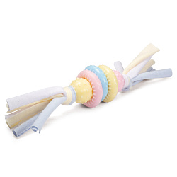 Игрушка для щенков PUPPY из термопластичной резины "Три кольца с лентами" 65/215мм