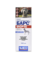 БАРС Форте для собак спрей инсектоакарицидный 100мл