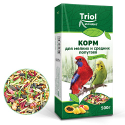 Тriol Standard корм для мелких и средних попугаев с фруктами 500гр