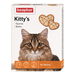 Beaphar Kitty's+Taurine-Biotin витамины с таурином и биотином для кошек 75 таблеток