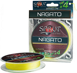 Шнур "Sprut" NAGATO Hard Ultimate Braided Line x4 ( 95m/Fluo Yellow/0,14mm/11,5kg)