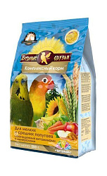 Верные друзья Корм для попугаев мелких и средних комплексный витамины и минералы 500гр
