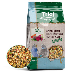 Triol Original корм для волнистых попугаев с овощами 450гр