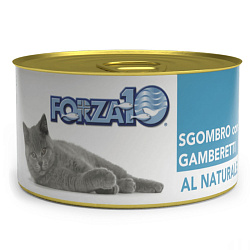 Forza10 Natural Sgombro Gamberetti консервы для кошек взрослых со скумбрией и креветкой 75гр