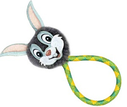 Игрушка для собак GoSi Дразнилка Заяц на плетеном шнуре 