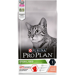 Pro Plan Cat Adult Sterilised Sensitive корм сухой для кошек стерилизованных для поддержания органов чувств с лососем 1,5кг
