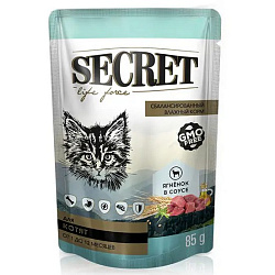 Secret life force консервы для котят кусочки в соусе с ягненком 85гр