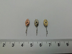 Мормышка паяная Личинка малая мельхиор 0,52гр. 