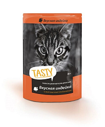Tasty консервы для кошек с индейкой в желе 85гр