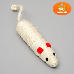 Игрушка для кошек Мышь сизаль длинная 14,5см 313242