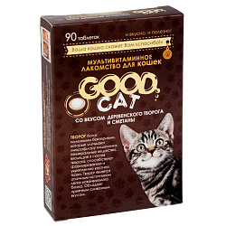 Мультивитаминное лакомство Good Cat 90т творог и сметана